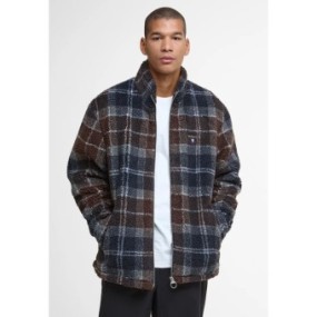 Felpa Sherpa Barbour Uomo Tartan Fleece Zip